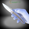 ШЕВРОН (Chevron) ексклюзивний складний ніж ручної роботи KUSTOM KNIVES - Лезо Damasteel® RWL-34™ 61-62 HRC